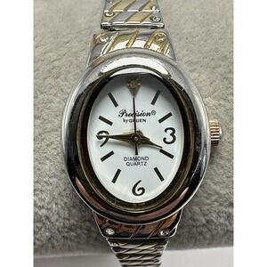 Precision‎ by GRUEN Diamond GP438L New Battery 18MM 6" Stretch Band L44